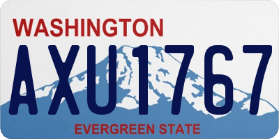 WA license plate AXU1767