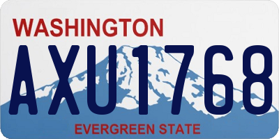 WA license plate AXU1768