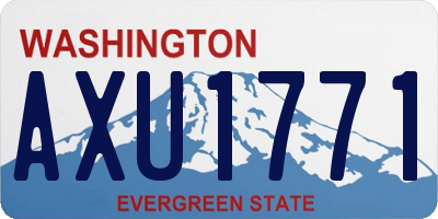 WA license plate AXU1771
