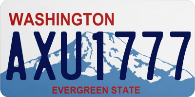 WA license plate AXU1777
