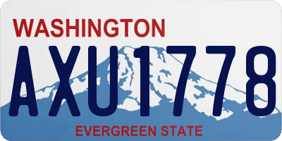 WA license plate AXU1778