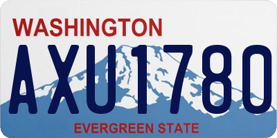 WA license plate AXU1780