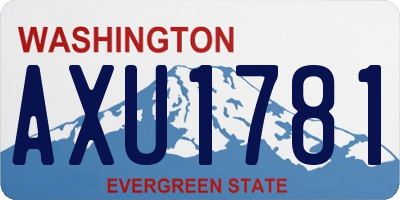 WA license plate AXU1781