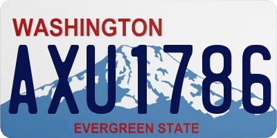 WA license plate AXU1786