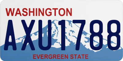 WA license plate AXU1788