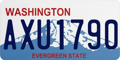 WA license plate AXU1790