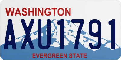WA license plate AXU1791