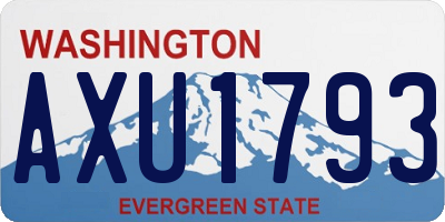 WA license plate AXU1793