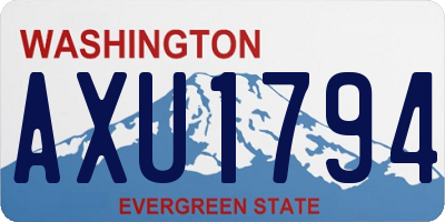 WA license plate AXU1794