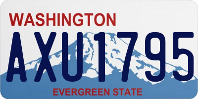 WA license plate AXU1795