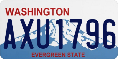 WA license plate AXU1796
