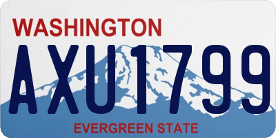 WA license plate AXU1799