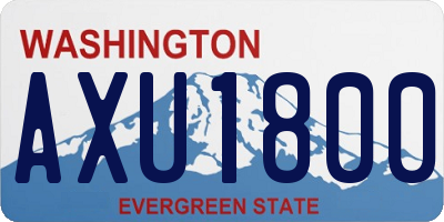 WA license plate AXU1800
