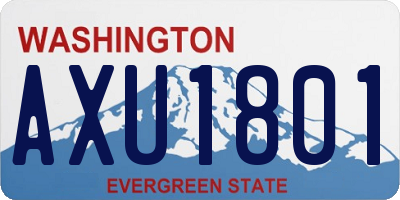 WA license plate AXU1801