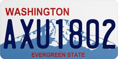 WA license plate AXU1802