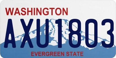 WA license plate AXU1803