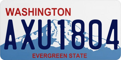WA license plate AXU1804