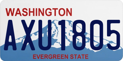 WA license plate AXU1805