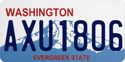 WA license plate AXU1806