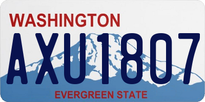 WA license plate AXU1807