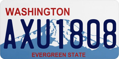 WA license plate AXU1808