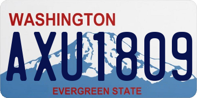 WA license plate AXU1809