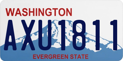 WA license plate AXU1811