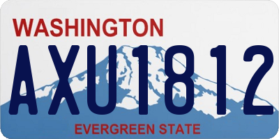 WA license plate AXU1812