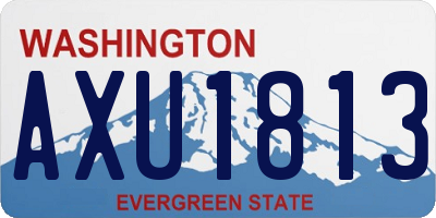 WA license plate AXU1813