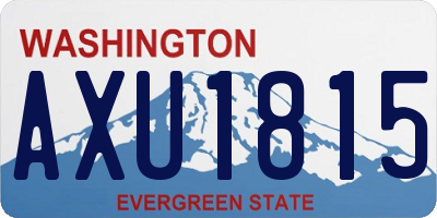 WA license plate AXU1815