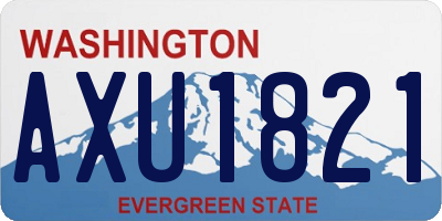WA license plate AXU1821