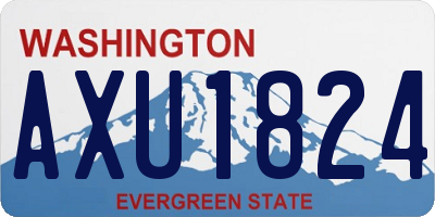 WA license plate AXU1824