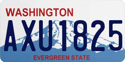 WA license plate AXU1825