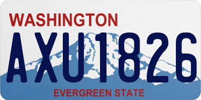WA license plate AXU1826