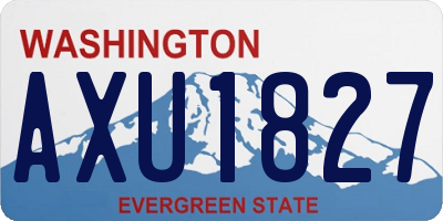 WA license plate AXU1827