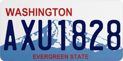 WA license plate AXU1828
