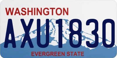 WA license plate AXU1830