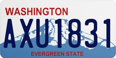 WA license plate AXU1831