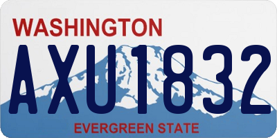 WA license plate AXU1832