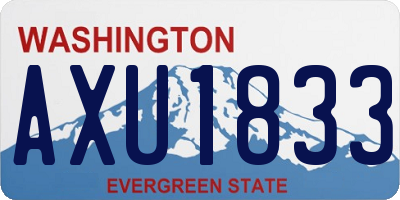 WA license plate AXU1833