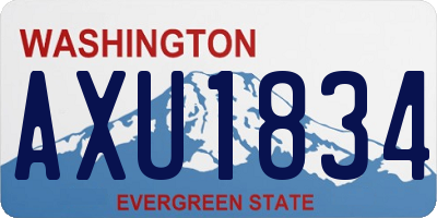 WA license plate AXU1834