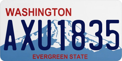 WA license plate AXU1835