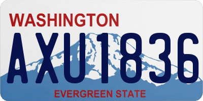 WA license plate AXU1836