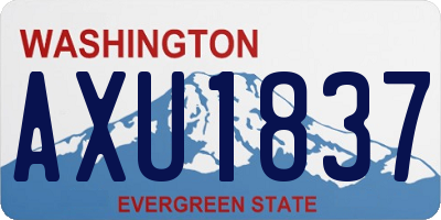WA license plate AXU1837