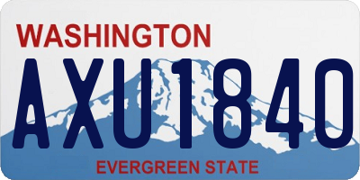 WA license plate AXU1840