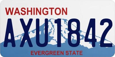 WA license plate AXU1842