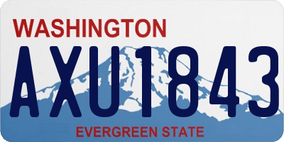 WA license plate AXU1843