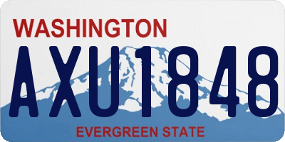 WA license plate AXU1848