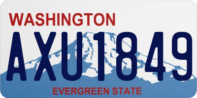 WA license plate AXU1849