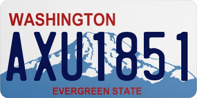 WA license plate AXU1851